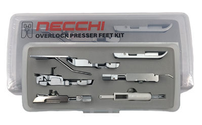 SET 5 PRENSATELAS REMALLADORA NECCHI 4 HILOS